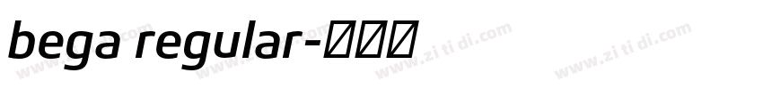 bega regular字体转换